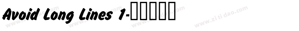 Avoid Long Lines 1字体转换
